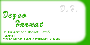 dezso harmat business card